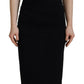 Dsquared² Black Viscose Sleeveless Ruched Maxi Dress