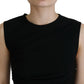 Dsquared² Black Viscose Sleeveless Ruched Maxi Dress