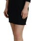 Dsquared² Black Polyester Long Sleeves Bodycon Sheath Dress