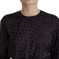 Dsquared² Black Logo Print Long Sleeves A-line Mini Dress