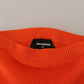 Dsquared² Orange Viscose Mid Waist Slim Fit Bermuda Shorts