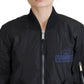 Dsquared² Black Logo Print Full Zip Women Bomber Jacket