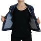 Dsquared² Blue Icon Printed Distressed Denim Jacket