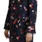 Dsquared² Multicolor Printed Women Long Coat Blazer Jacket