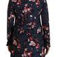 Dsquared² Multicolor Printed Women Long Coat Blazer Jacket