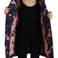 Dsquared² Multicolor Printed Women Long Coat Blazer Jacket