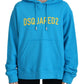 Dsquared² Blue Logo Print Cotton Hoodie Sweatshirt Sweater