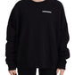 Dsquared² Black Cotton Printed Women Long Sleeve Sweater