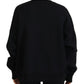 Dsquared² Black Cotton Printed Women Long Sleeve Sweater