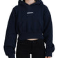 Dsquared² Blue Logo Print Hooded Cap Long Sleeve Sweater