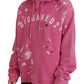 Dsquared² Pink Logo Print Cotton Hoodie Sweatshirt Sweater