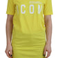 Dsquared² Yellow CottonShiny Icon Renny Dress Crewneck T-shirt