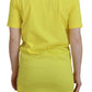 Dsquared² Yellow CottonShiny Icon Renny Dress Crewneck T-shirt