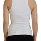 Dsquared² White Viscose Sleeveless Round Neck Tank T-shirt