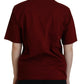 Dsquared² Maroon Logo Cotton Crewneck Short Sleeve Tee T-shirt