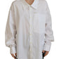 Dsquared² White Cotton Button Down Collared Dress Shirt Top