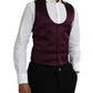 Dolce & Gabbana Maroon Satin Silk Waistcoat Dress Formal Vest