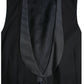 Dolce & Gabbana Black Wool Waistcoat Dress Formal Vest