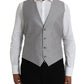 Dolce & Gabbana Light Gray Wool Formal Dress Waistcoat Vest