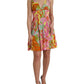 Dolce & Gabbana Multicolor Floral Silk A-Line Dress