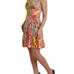 Dolce & Gabbana Multicolor Floral Silk A-Line Dress