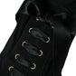 Dolce & Gabbana Black Stiletto Heels Mid Calf Boots Shoes