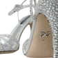 Dolce & Gabbana Silver Viscose Crystal Heels Sandals Shoes