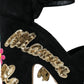 Dolce & Gabbana Black Suede Ankle Strap Heels Sandals Shoes