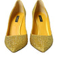 Dolce & Gabbana Yellow Strass Crystal Heels Pumps Shoes