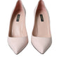 Dolce & Gabbana Light Pink Leather Bellucci Heels Pumps Shoes