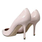 Dolce & Gabbana Light Pink Leather Bellucci Heels Pumps Shoes