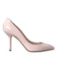 Dolce & Gabbana Light Pink Leather Bellucci Heels Pumps Shoes