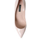 Dolce & Gabbana Light Pink Leather Bellucci Heels Pumps Shoes