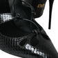 Dolce & Gabbana Black Python Leather Mary Jane Pumps Shoes