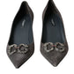 Dolce & Gabbana Gray Amore Suede Bellucci Heels Pumps Shoes