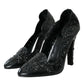 Dolce & Gabbana Black Crystal CINDERELLA Heels Pumps Shoes