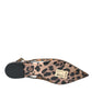 Dolce & Gabbana Brown Leopard Exotic Skin Slingback Shoes