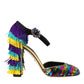 Dolce & Gabbana Multicolor Sequin Crystal Mary Jane Shoes