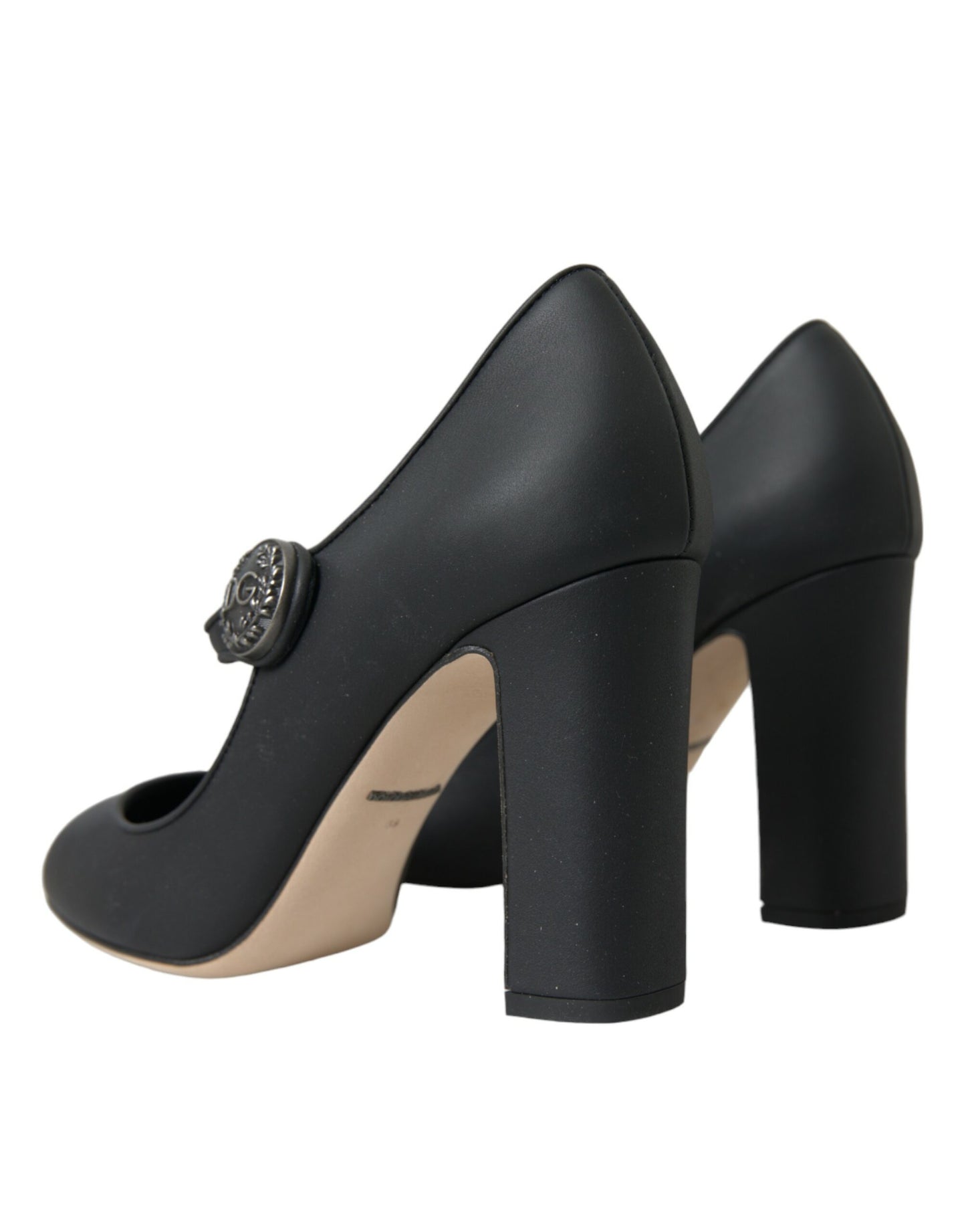 Dolce & Gabbana Black Leather Mary Jane Pumps Heels Shoes