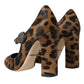 Dolce & Gabbana Brown Leopard Calf Hair Mary Jane Pumps Shoes