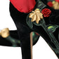 Dolce & Gabbana Black Roses Crystal Brooch Mary Jane Shoes