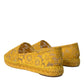 Dolce & Gabbana Yellow Taormina Lace Espadrille Loafers Flats Shoes