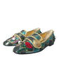 Dolce & Gabbana Multicolor Jacquard Embellished Loafers Shoes