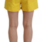 Dsquared² Yellow Cotton High Waist Baggy Women Hotpants Shorts