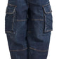 Dsquared² Blue High Waist Cotton Cargo Baggy Denim Jeans