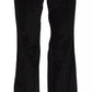 Dsquared² Black Viscose Super Flare High Waist Pants