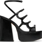 Black 'The Kiki Platform' Heeled Sandals