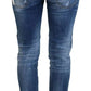 Dsquared² Blue Icon Low Waist Cropped Cool Girl Denim Jeans