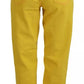 Dsquared² Yellow Cotton High Waist Straight Denim Boston Jeans