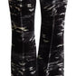 Dsquared² Black Printed High Waist Super Flare Pants